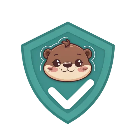 Teal shield badge with the Otterly otter face and a large tick: the Otterly Minimum Standard seal